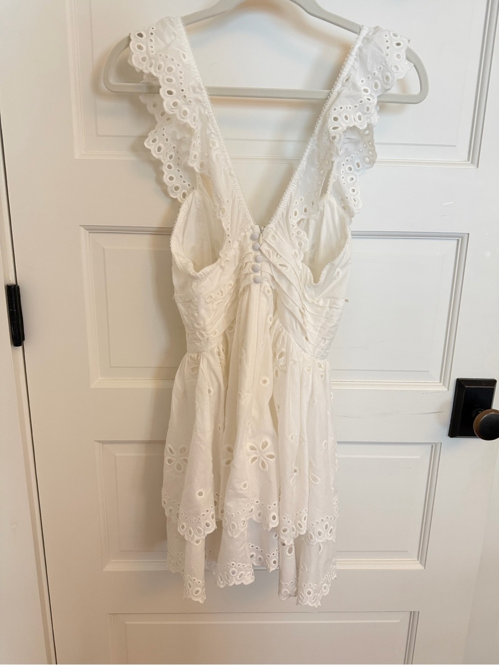 For Love & Lemons White Eyelet Tie-Strap Sundress - Picture 2 of 3
